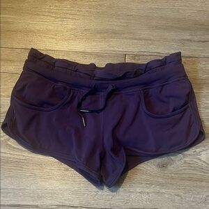 lululemon Strength and Tone Plum Women's Drawstring Active Shorts
